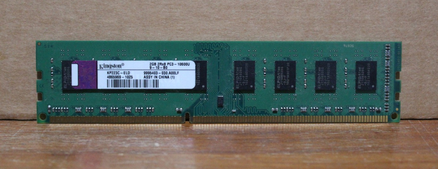 Kingston 2GB 2Rx8 PC3-10600U 1333mhz DDR3 KP223C-ELD  Desktop RAM - Tested