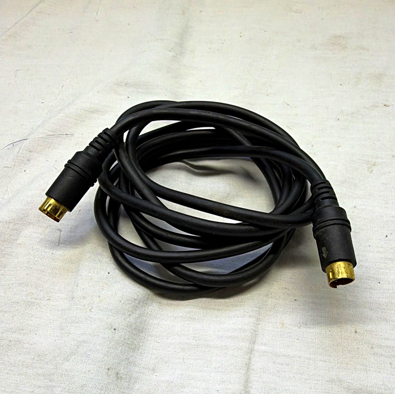 Black PS/2 Mini-DIN Male to Male Cable Gold Plated 5-14 ft (1:1)