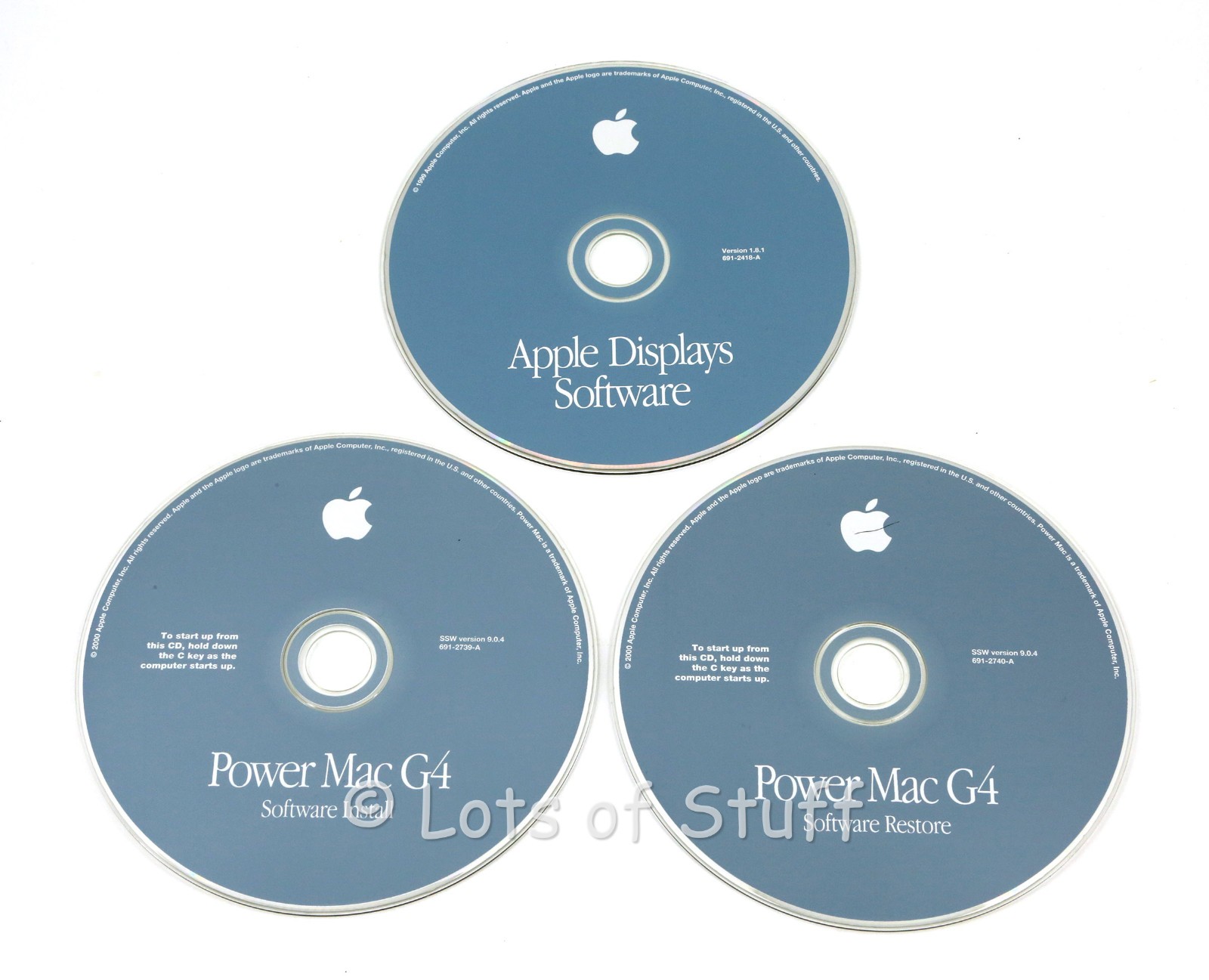 Apple Power Mac G4 Install & Restore CDs 2000 OS Version 9.0.4 Apple Displays CD