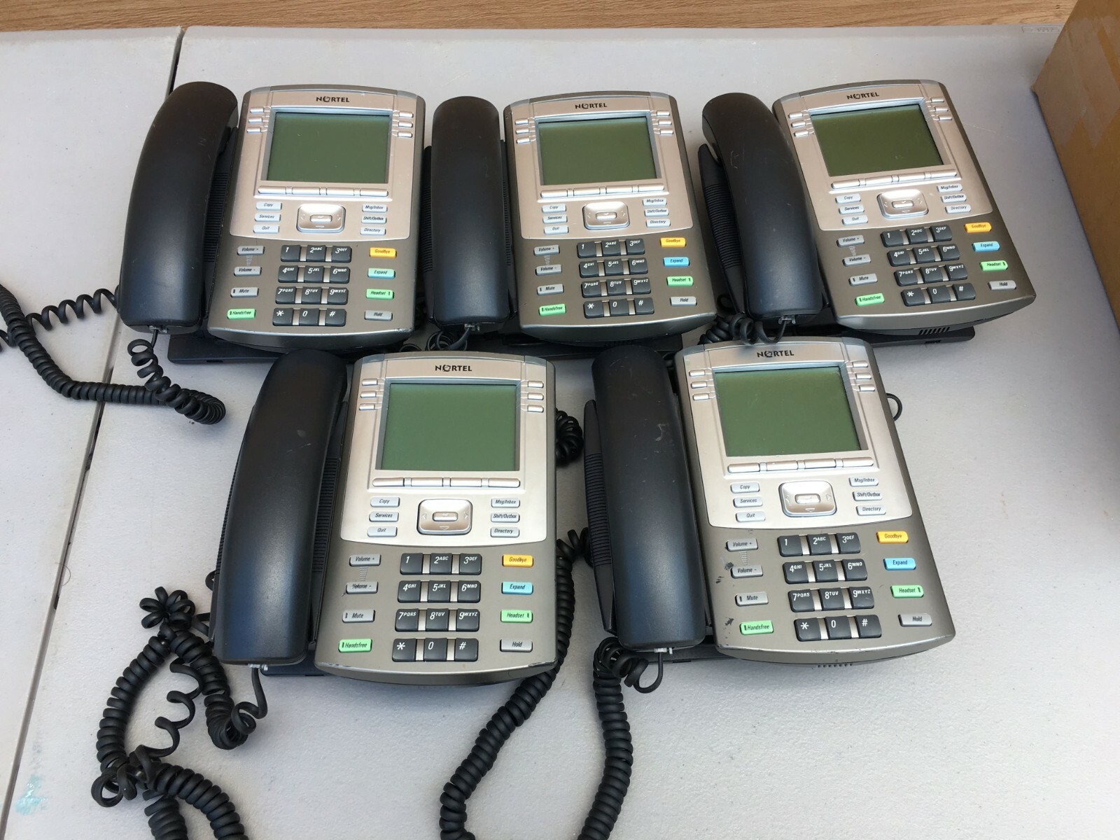 Lot of 5 - Nortel NTYS05 IP Phone 1140E VoIP Business Telephone