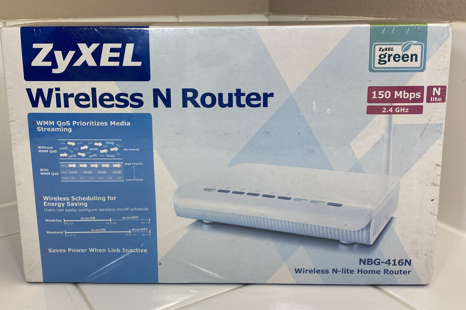 ZyXEL NBG416N 150 Mbps 4-Port Wireless N Router-NEW