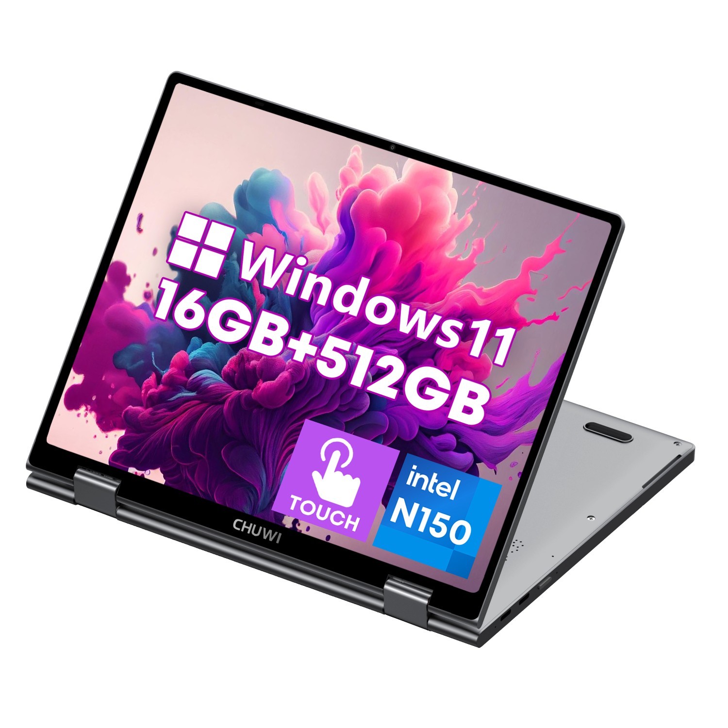 CHUWI MiniBook X  10.5" FHD Touchscreen 16GB+512GB Intel N150 Windows 11 Laptop