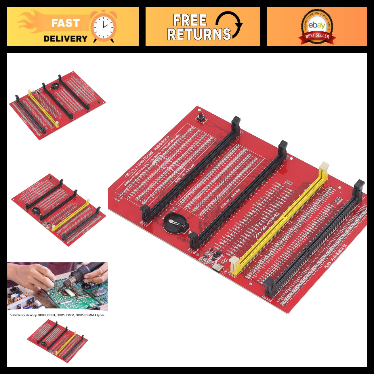 4-in-1 DDR3/DDR4/DDR5 Memory Tester for Desktop & Server - RAM Diagnostic Tool