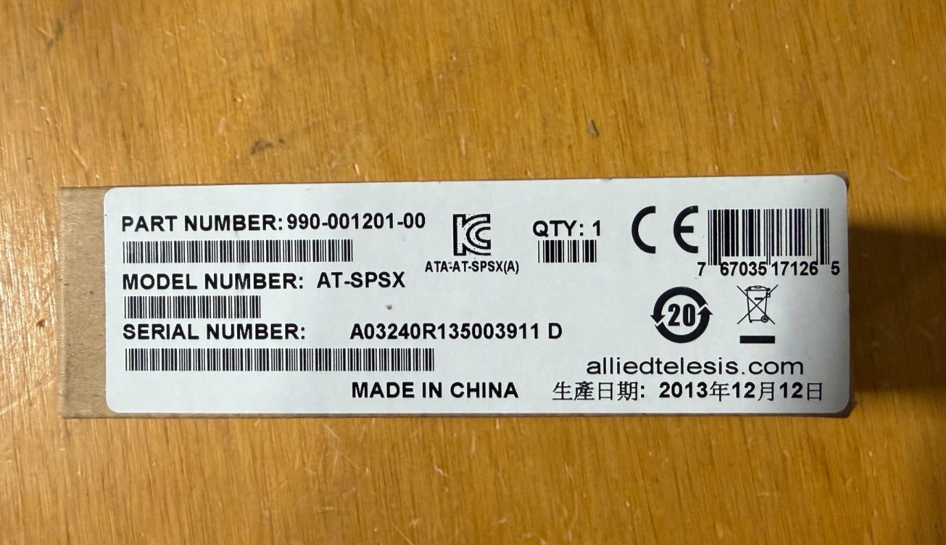 Allied Telesis	AT-SPSX	SFP mini-GBIC transceiver module