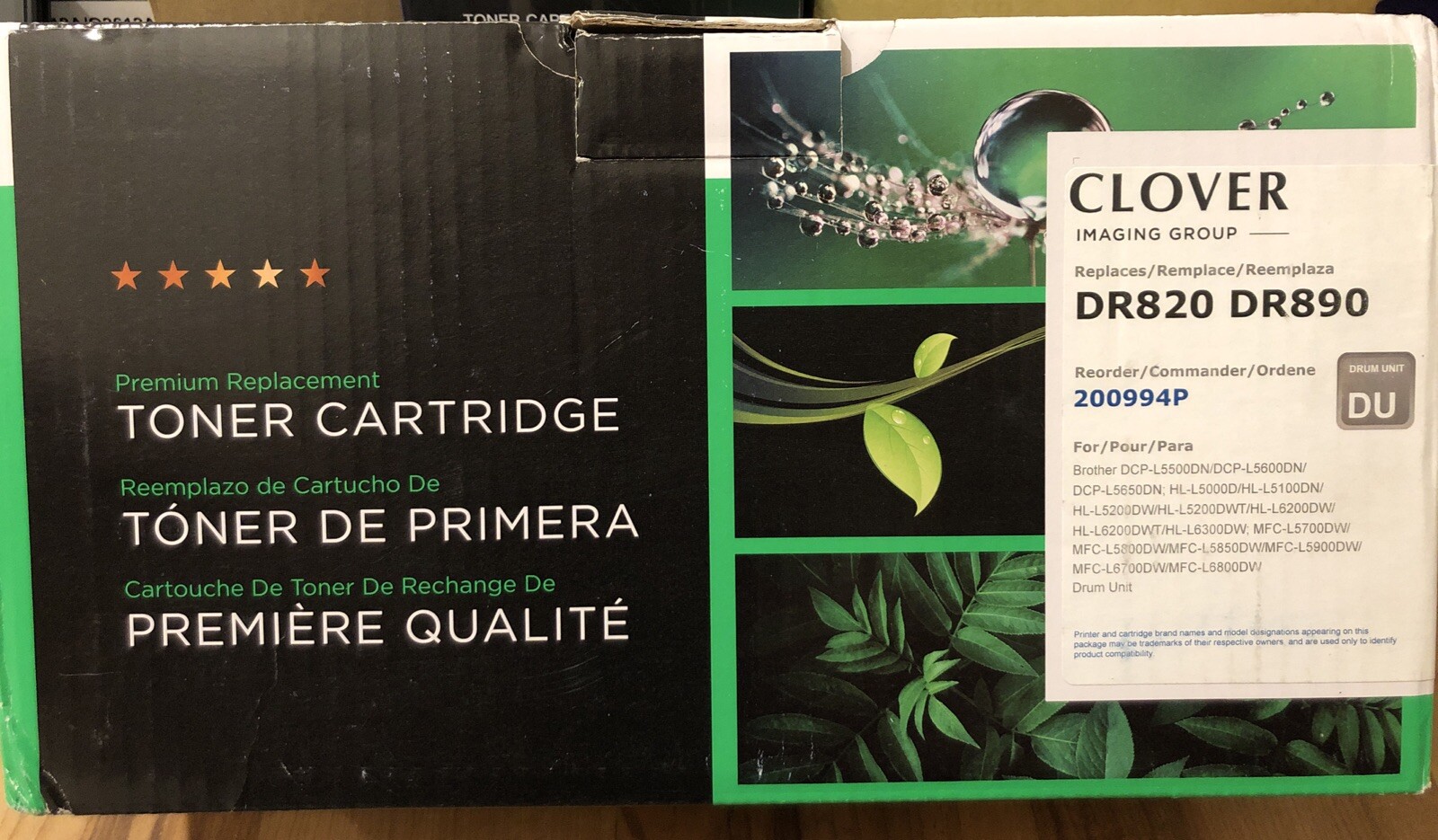 DR820 DR890 New Compatible for Brother 2pk Drum Cartridges