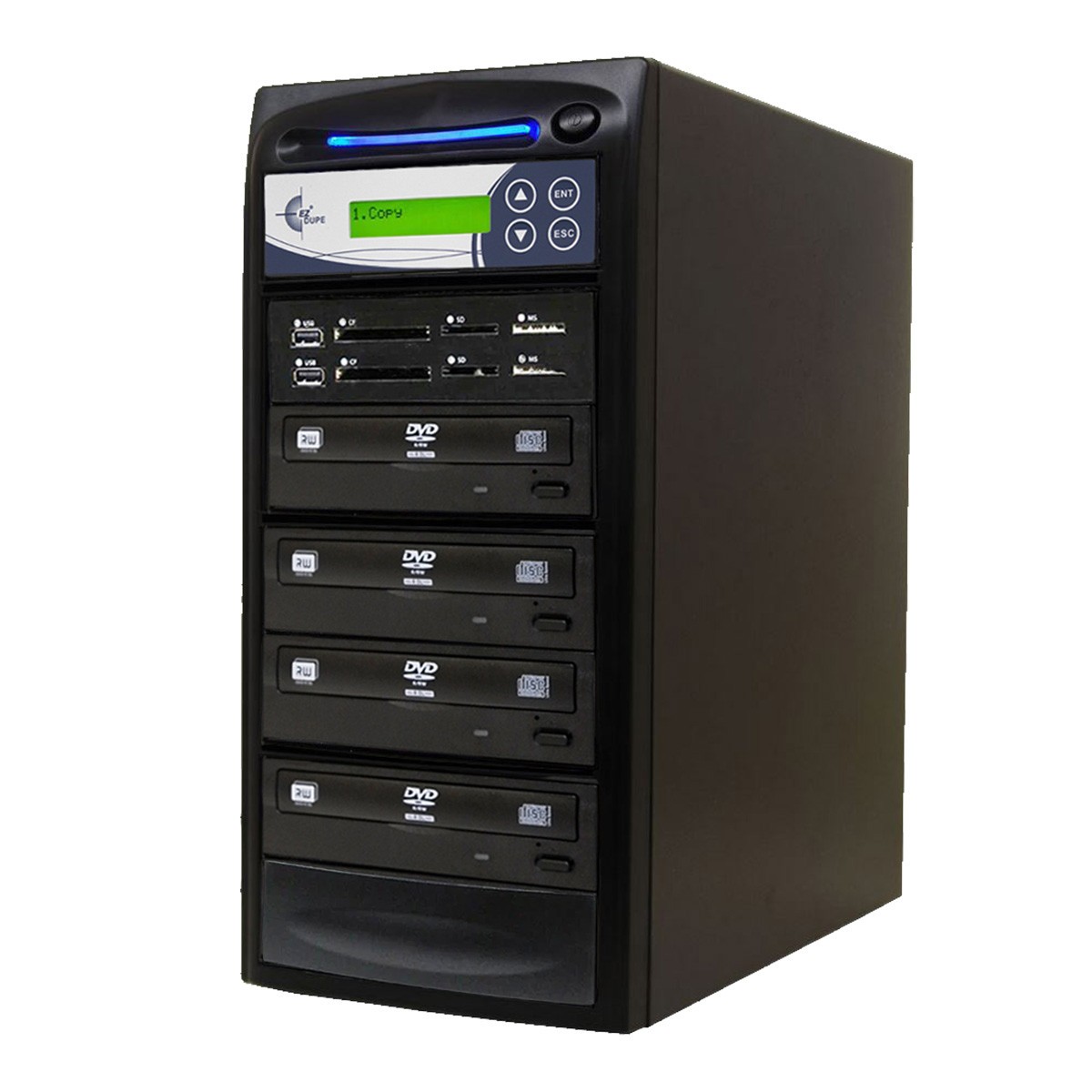 EZ DUPE Media Mirror PLUS 1:3 Duplicator - SD CF MS MMC USB) / DVD 2 YEAR WRNTY