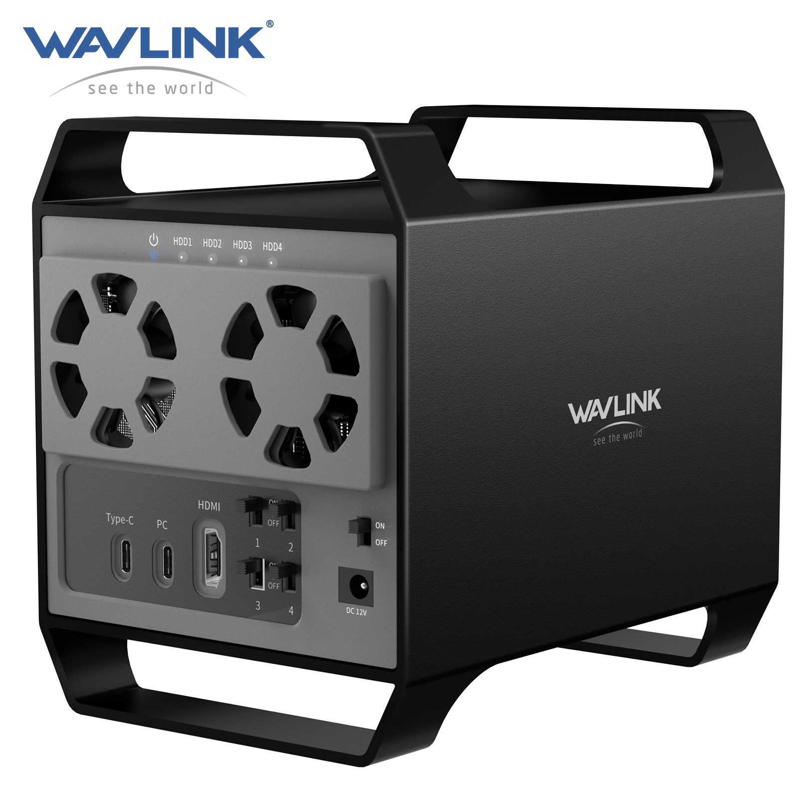 WAVLINK 2 BAY RADI HDD SSD DOCKING STATION 2.5"/3.5" HARD DRIVE 4 BAY wHDMI PORT