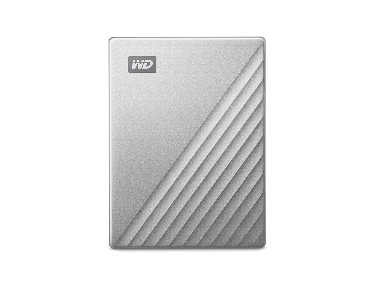 WD 5TB Silver My Passport Ultra Portable Storage External Hard Drive USB-C for M