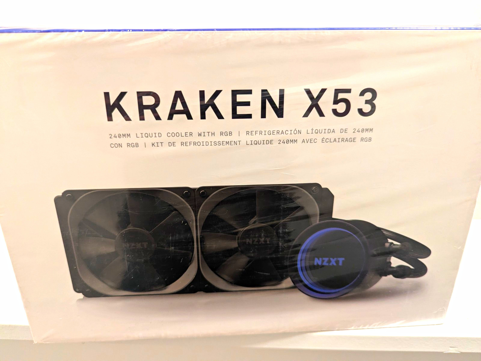 NZXT Kraken X53 240mm RGB Liquid CPU Cooler Black 2x120mm LGA 1700/1200