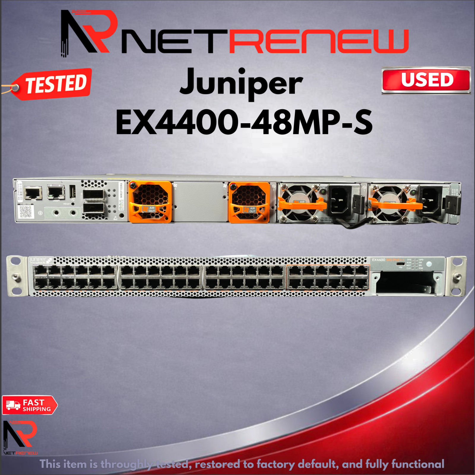 Juniper EX4400-48MP-S Switch  **READ CONDITION**