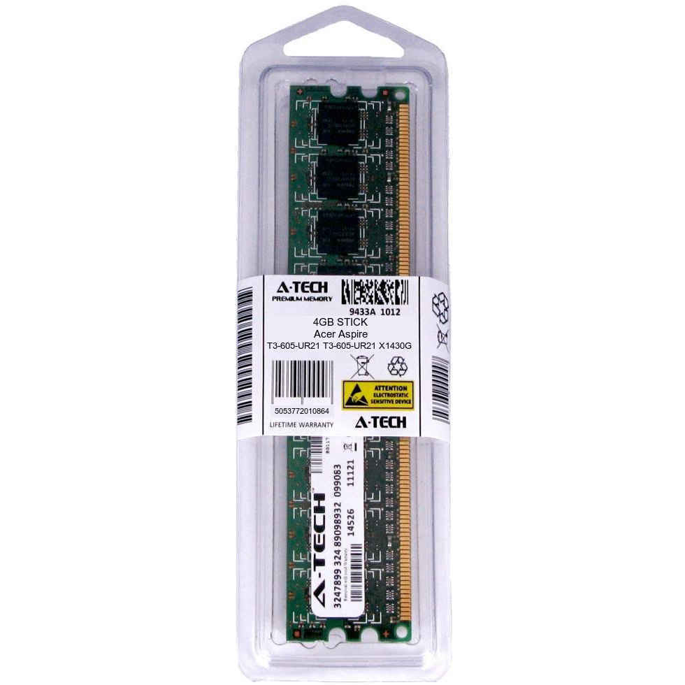 4GB DIMM Acer Aspire T3-605-UR21 T3-605-UR22 T3-605-UR24 X1430G Ram Memory
