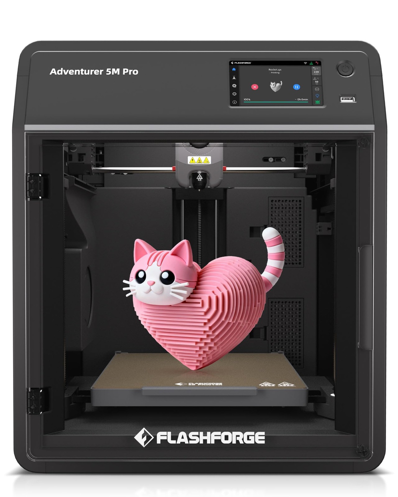 FLASHFORGE Adventurer 5M Pro 3D Printer,Full Enclosed ≤50dB, 220x220x220mm