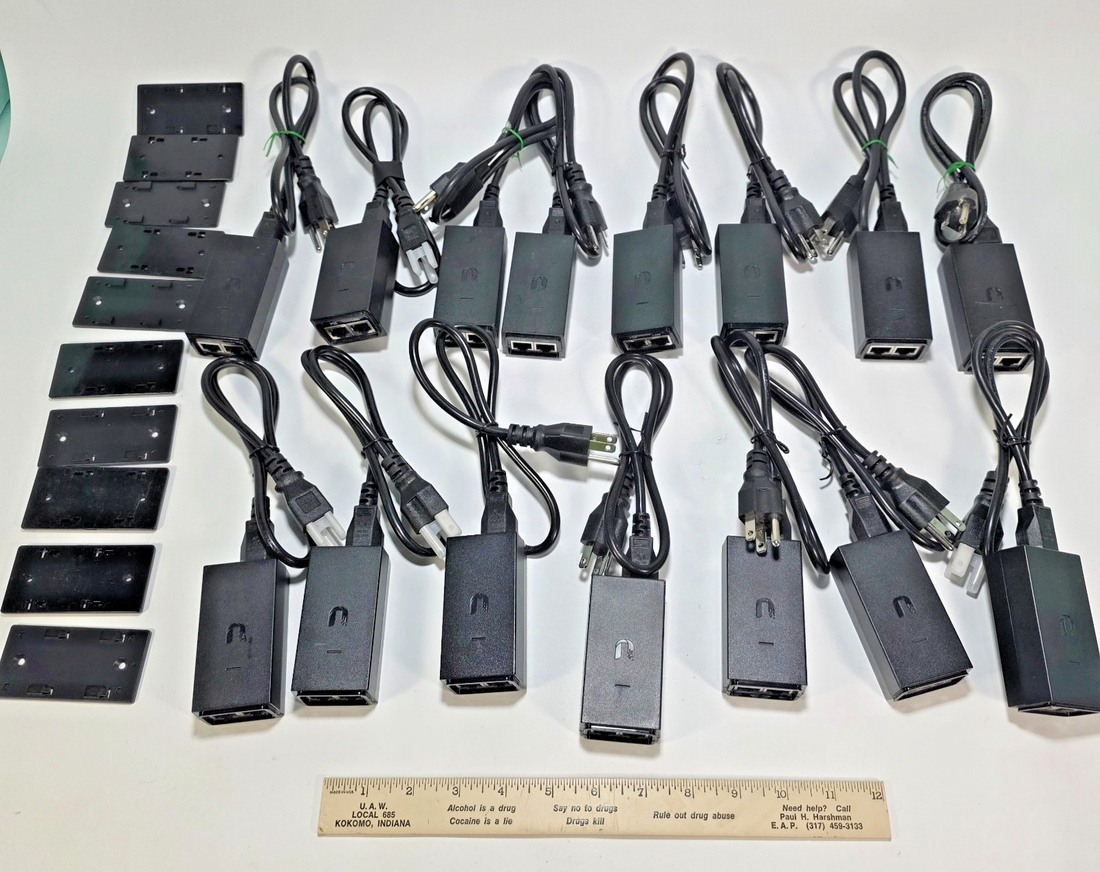 Lot of 15 Ubiquiti GP-A240-050G 24V Gigabit PoE Injectors + Power Cords