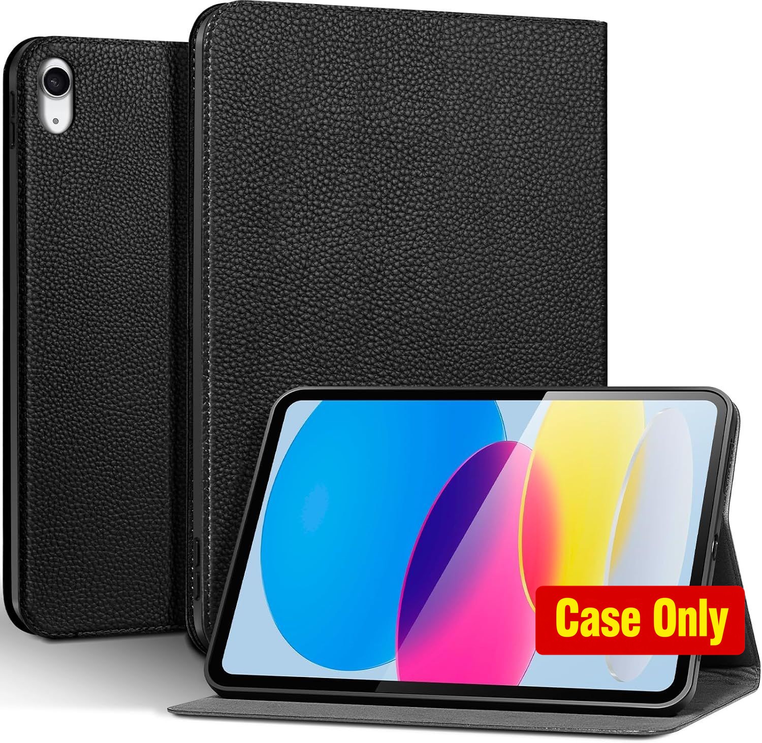 Genuine Leather Shockproof Case for 11" iPad 11th Gen (2025) - Black Color