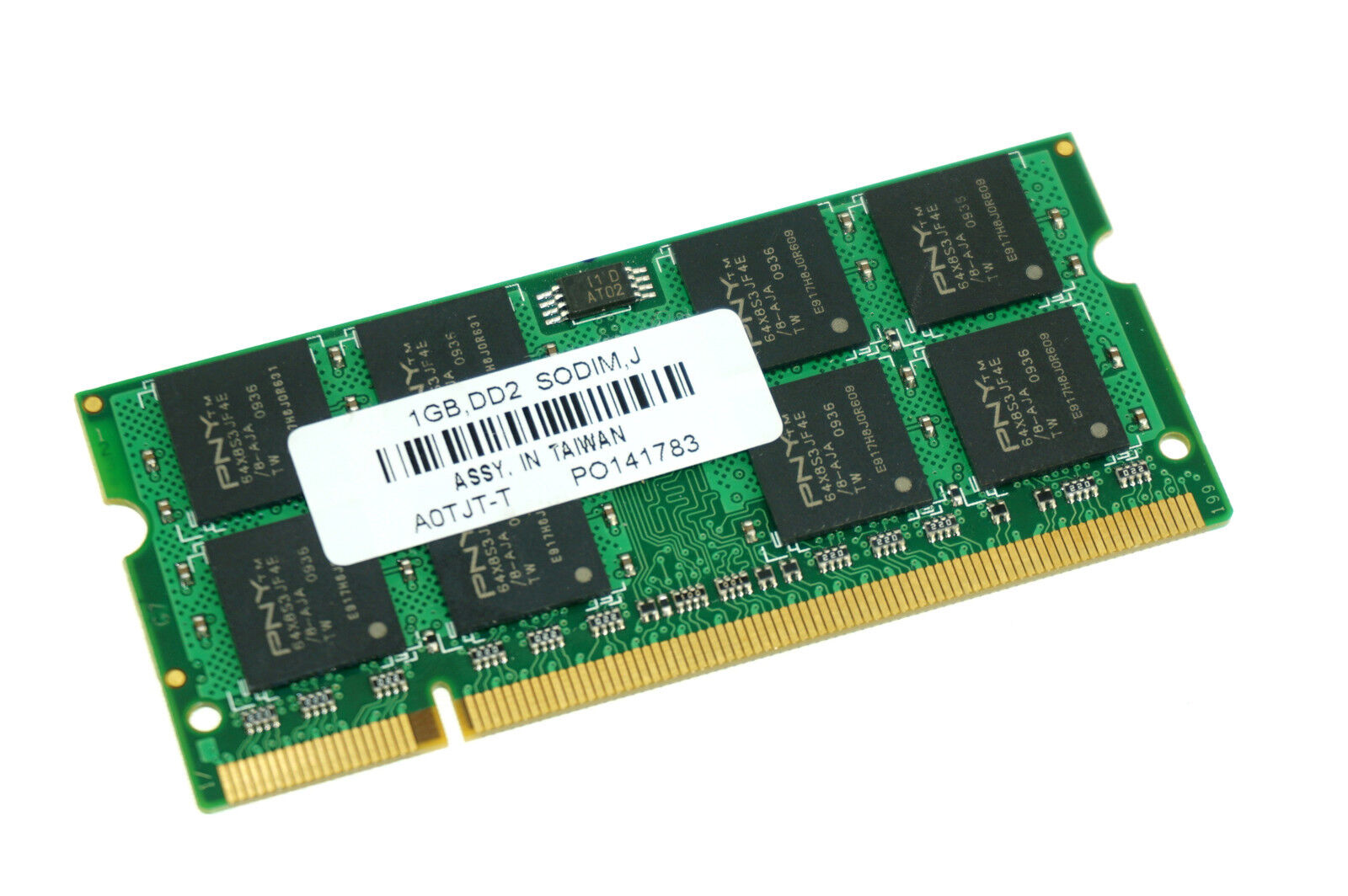 A0TJT-T PO141783 GENUINE PNY LAPTOP MEMORY 1GB PC2-5300 DDR2 (CA610)