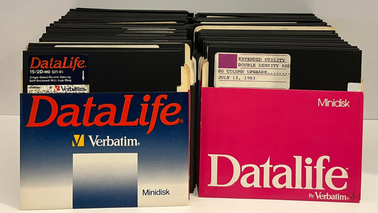 Vintage Lot of (100) 5.25" Floppy Disks (Verbatim Memorex) 1- Untested But Clean