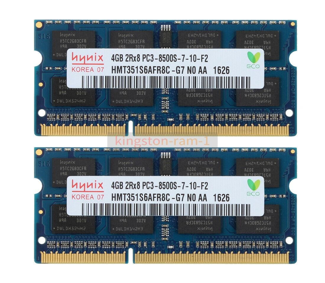 Hynix 8GB 2x 4GB DDR3 1066 MHz PC3-8500S SO-DIMM 1.5V Notebook Laptop Memory New