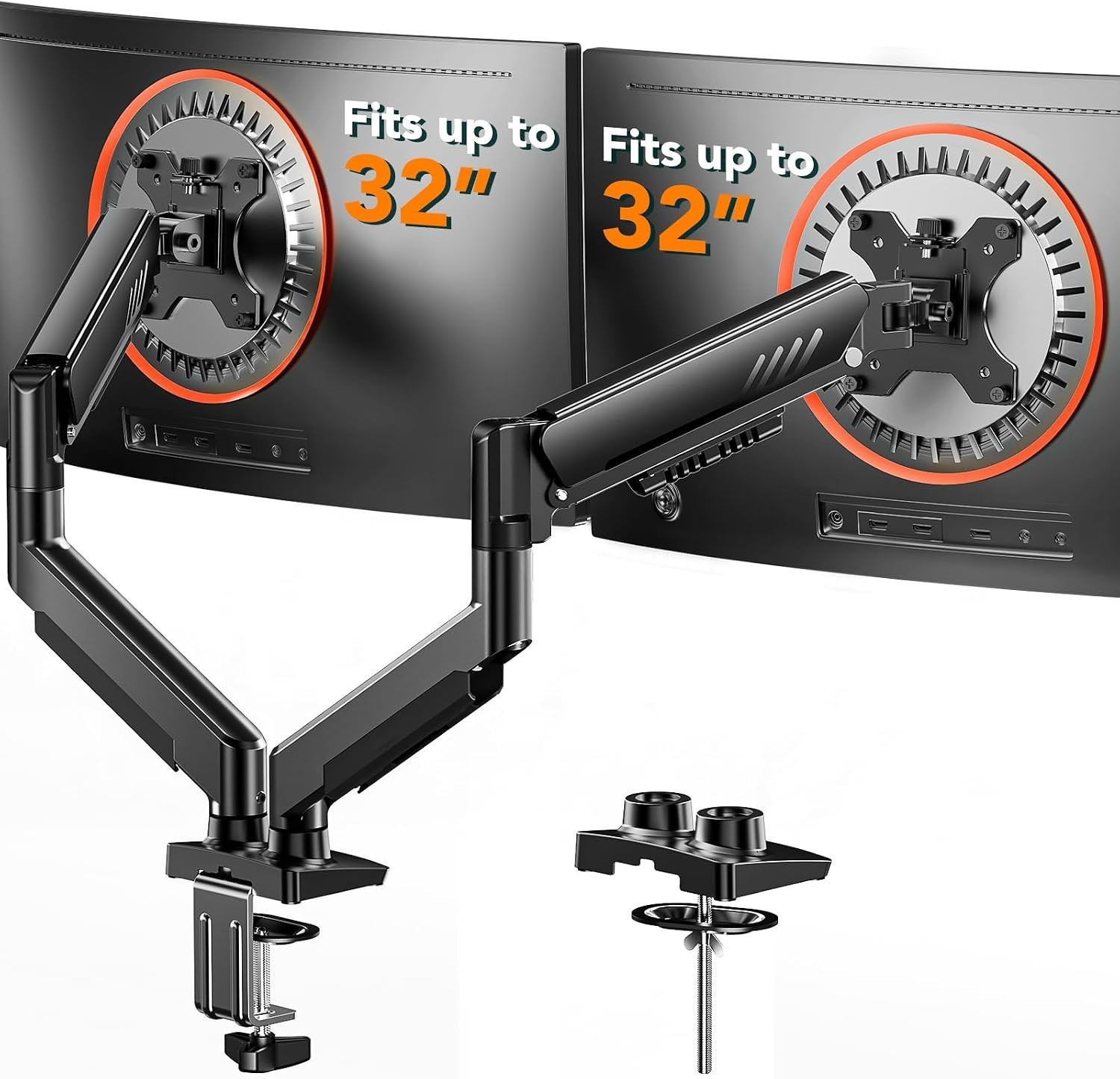 ErGear Dual Monitor Arm, Full Adjustable Monitor Mount for 13–32″ Screens