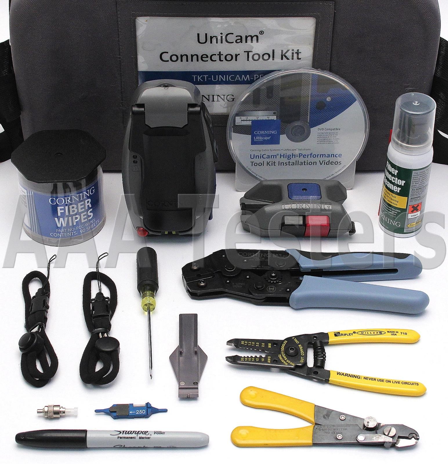 Corning Siecor LANscape TKT-UNICAM-PFC SM MM Fiber Optic Tool Kit UNICAM Pretium
