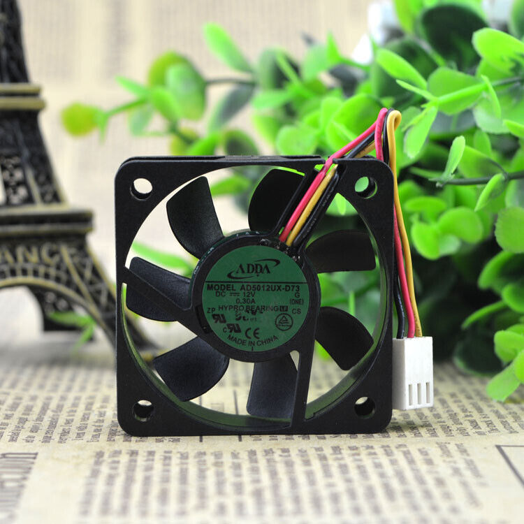 1pc ADDA AD5012UX-D73 12V 0.3A 5CM 5015  3-wire Cooling Fan