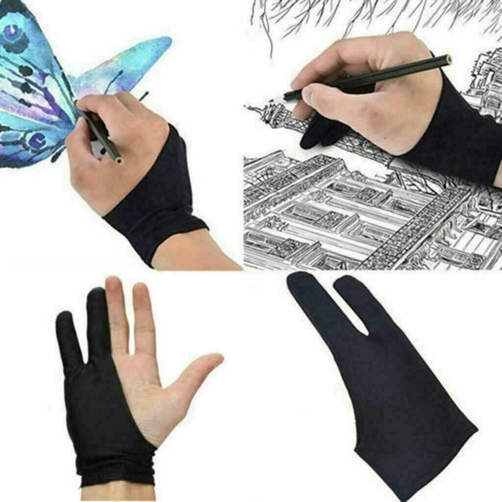 OTraki Two Finger Anti-fouling Glove Drawing & Pen Graphic Tablet Pad For Artist