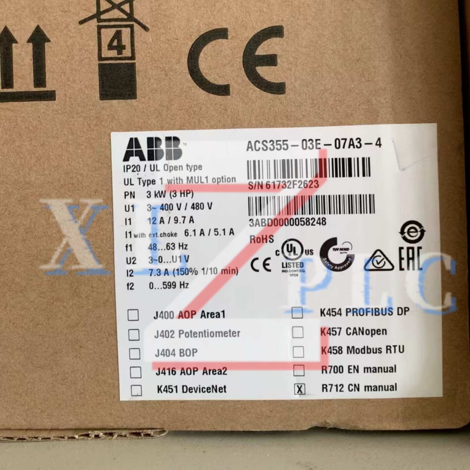 1PCS New  ABB ACS355-03E-07A3-4 Frequency Converter In Box*