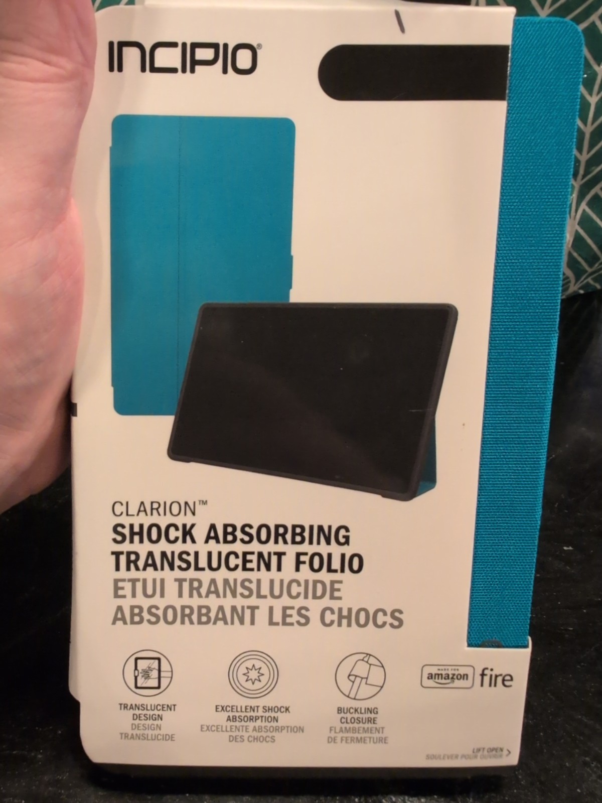 Incipio Clarion Shock Absorbing Translucent Folio For Amazon Fire