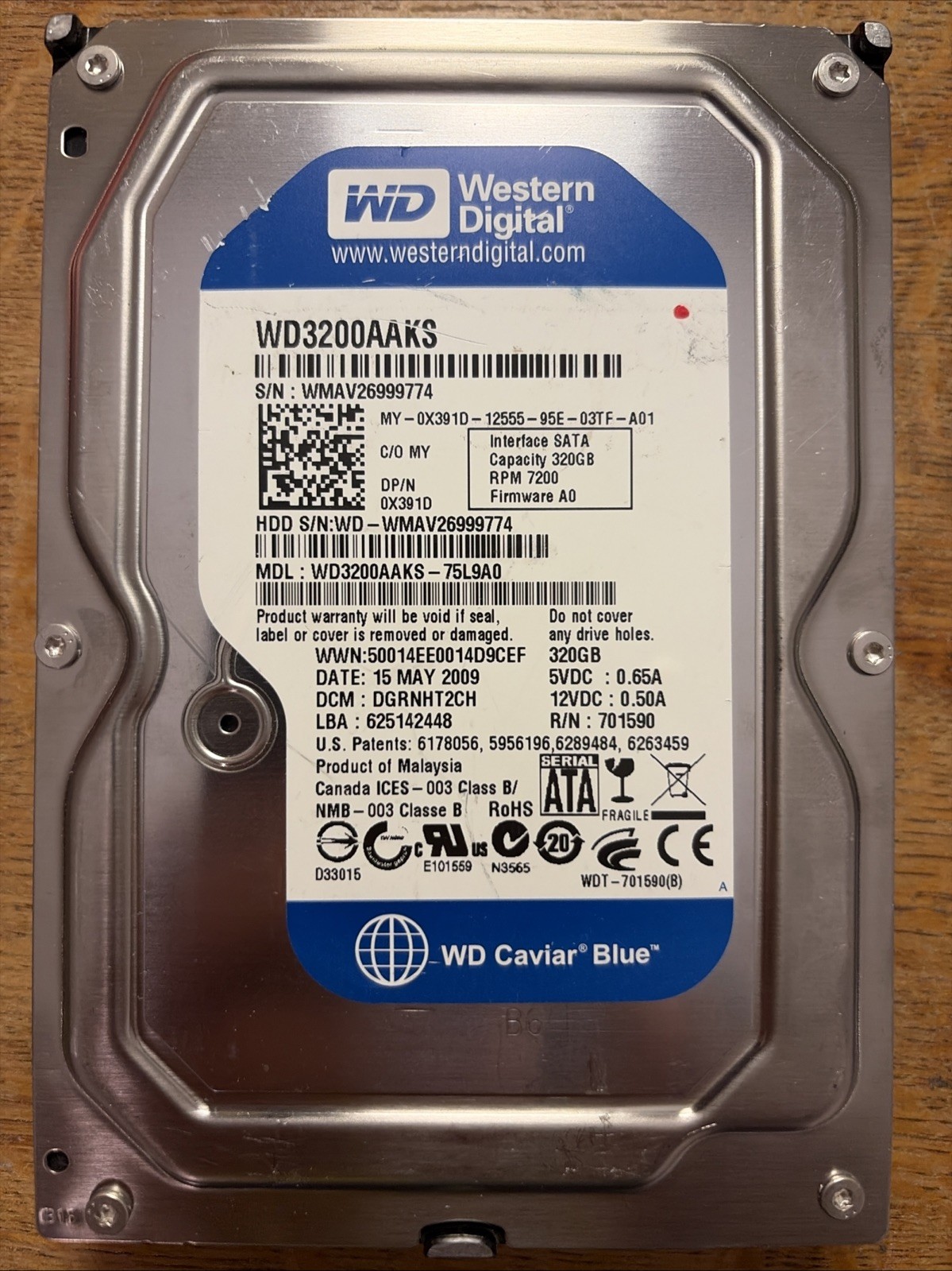 Western Digital WD3200AAKS 320 GB Hard Drive