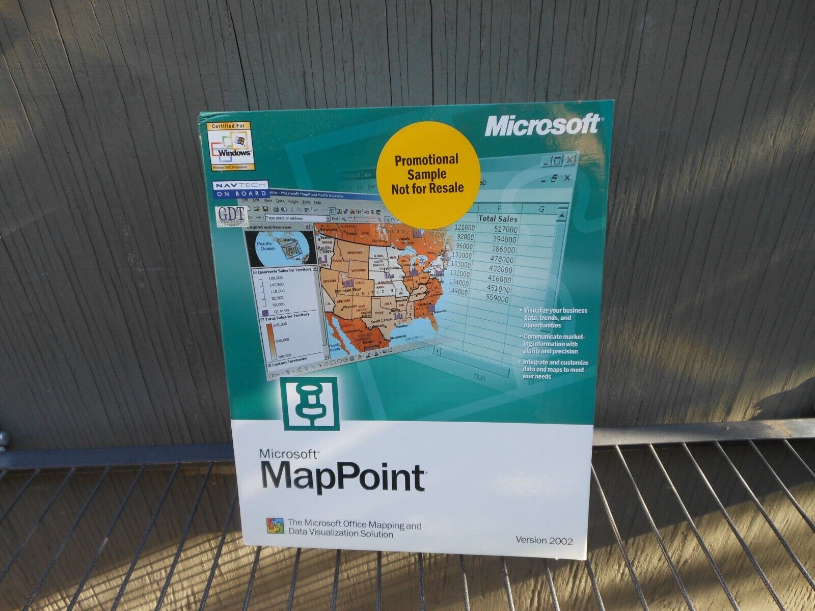 Microsoft MapPoint Version 2002 Promotional Sample (Sealed NEW) 12D