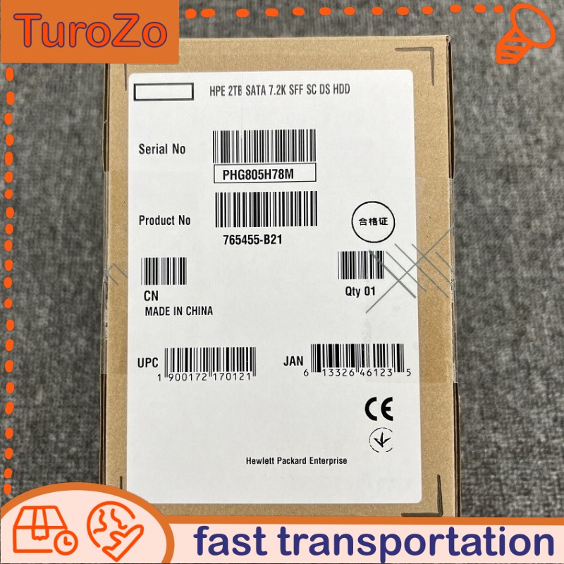 765455-B21 NEW 765869-001 HPE 2TB 7.2K SATA 6G 2.5IN MIDLINE 512E HDD Hard Drive