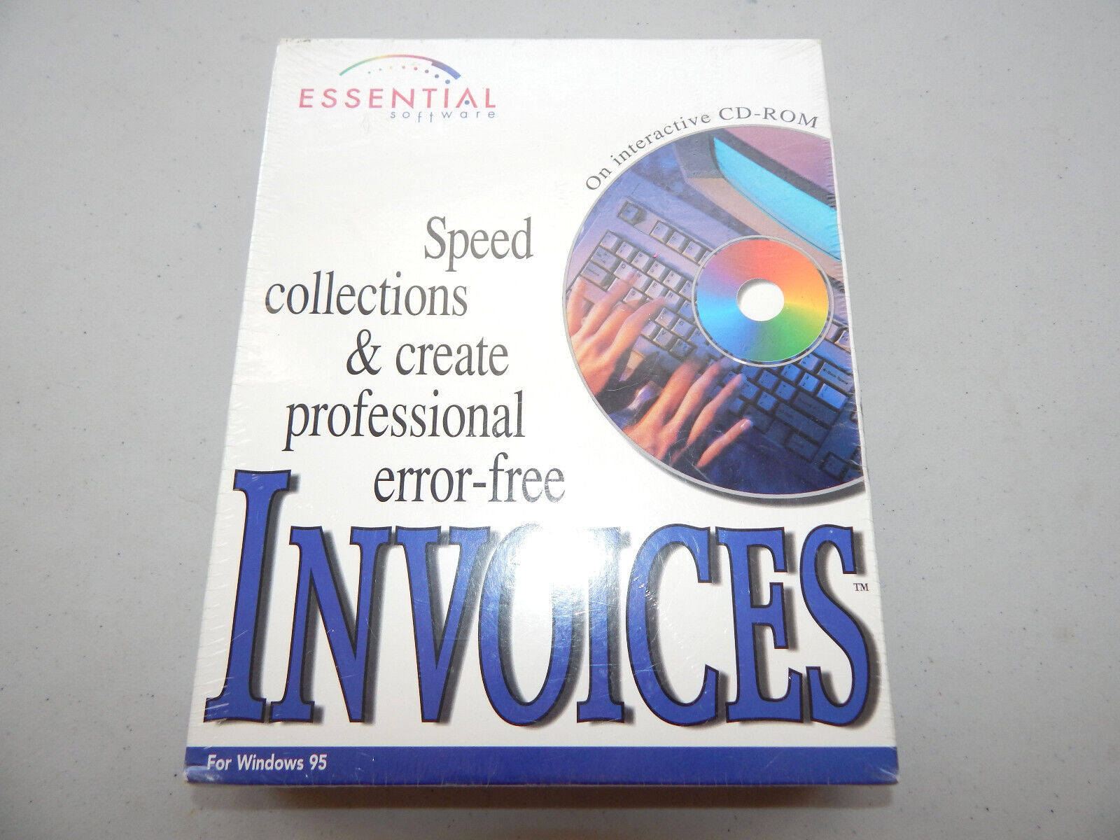 NOS Sealed 1997 Essential Software Invoices CD 
