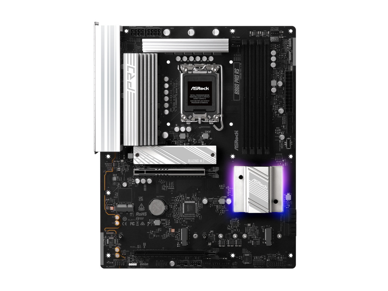 ASRock B860 Pro RS LGA 1851 Intel B860 SATA 6Gb/s DDR5 Intel Core Ultra ATX