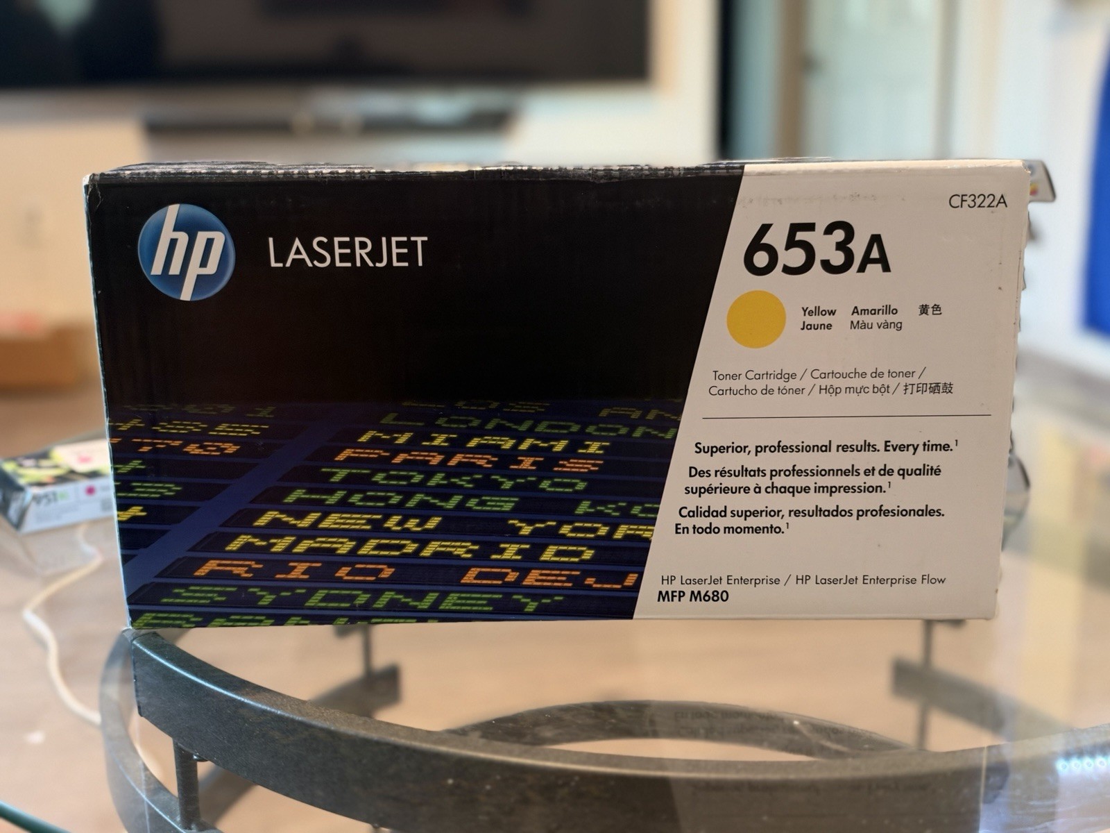 HP 653A Yellow Original LaserJet Toner Cartridge, CF322A Sealed New