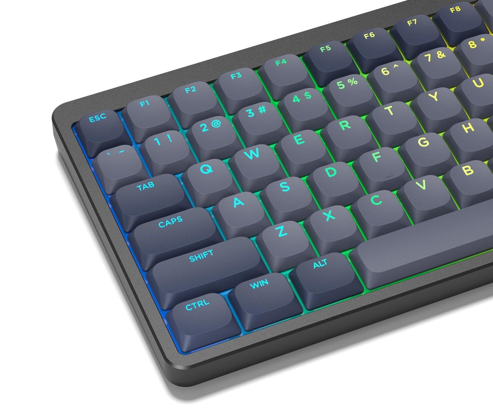 Low Profile PBT Shine Through Keycaps Set For Cherry MX Gray Keycaps New