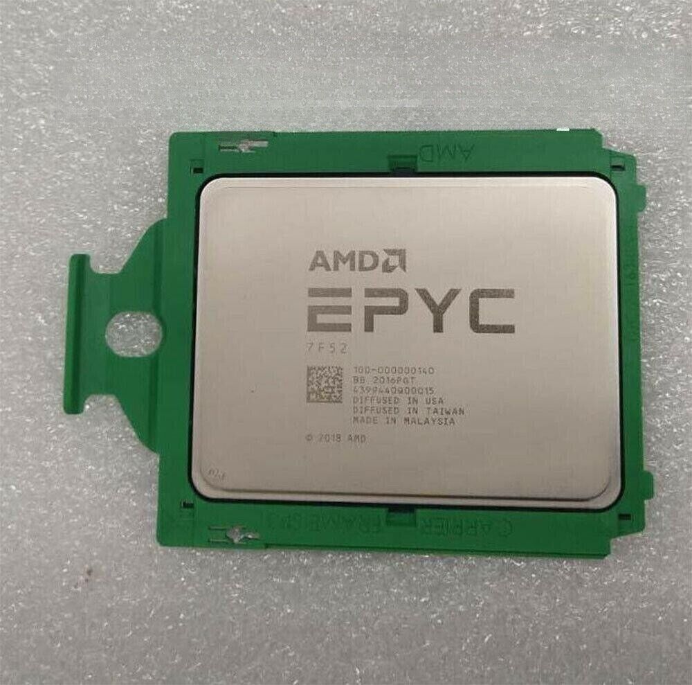 AMD EPYC 7F52 CPU processor 16 cores 32 threads 3.5GHZ up to 3.9GHZ 240w