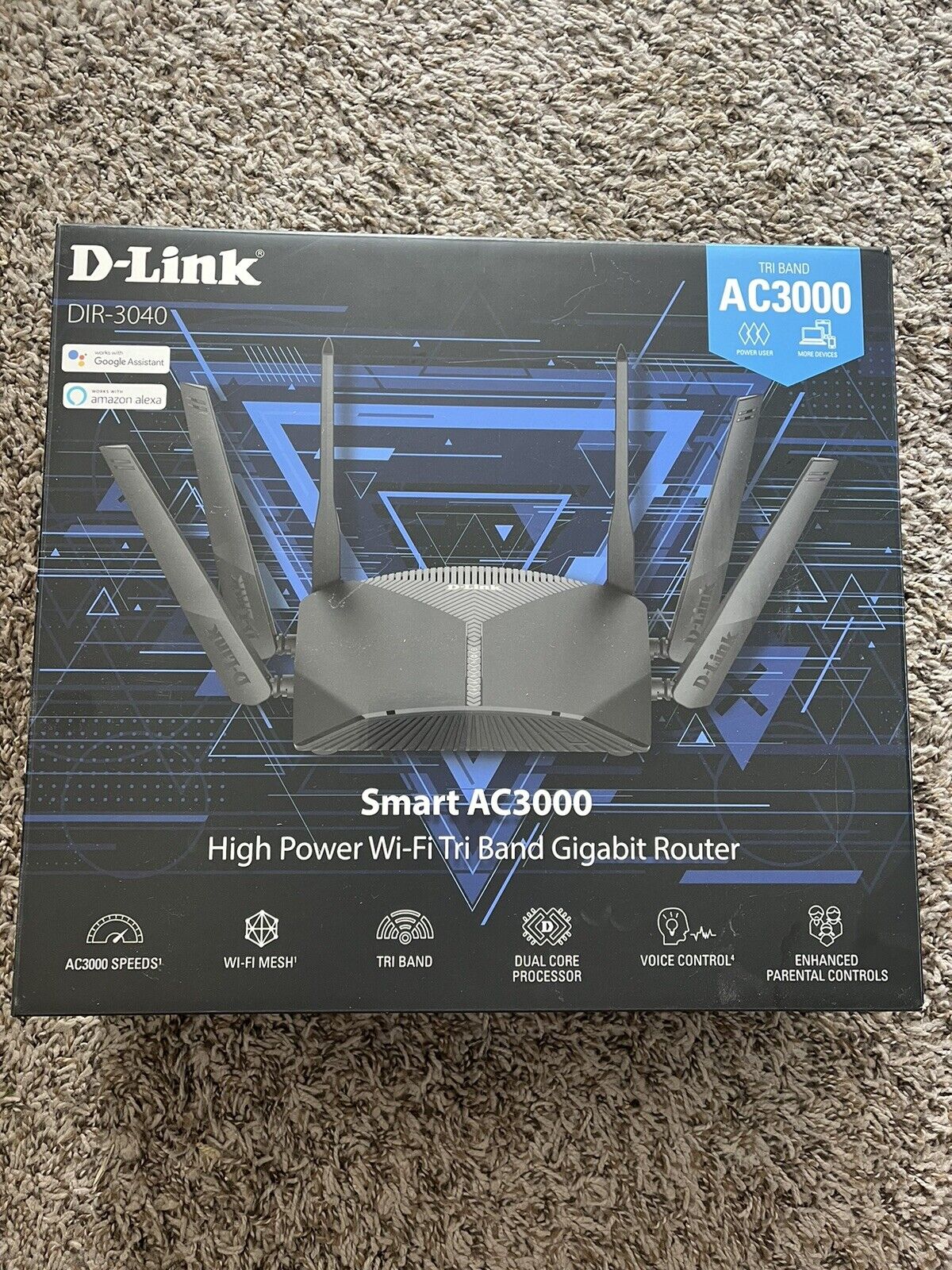 D-Link WiFi Router AC3000 EasyMesh Smart Internet Network Compatible with Ale...