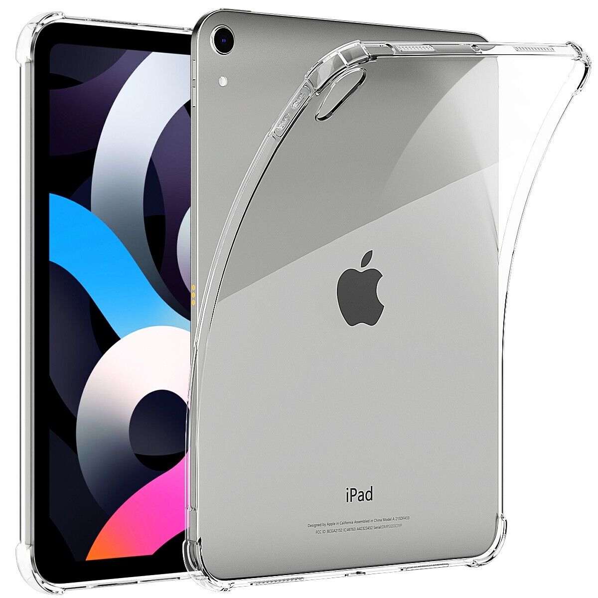 For iPad Air 5th/4th Gen 10.9 in Case Clear TPU Shockproof Protective Slim Cover