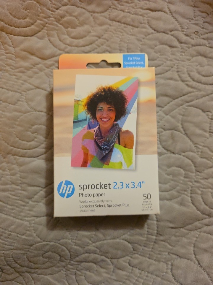 HP Sprocket Zink Photo Paper 2.3 x 3.4" 50 Pack for Select Plus Printers