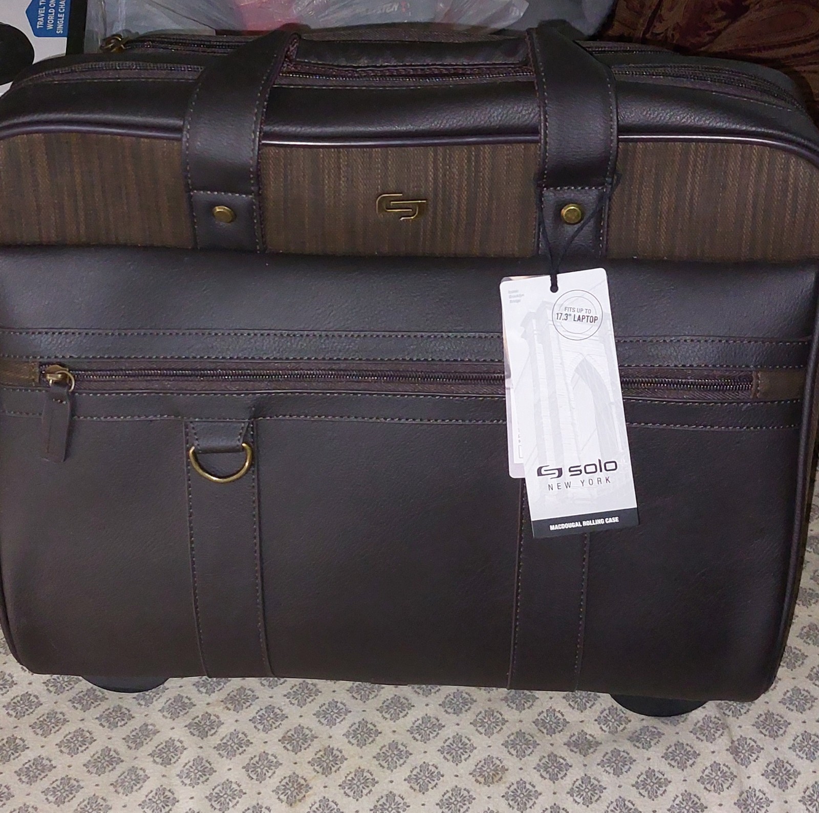 Solo MacDougal Rolling Laptop Bag, Espresso