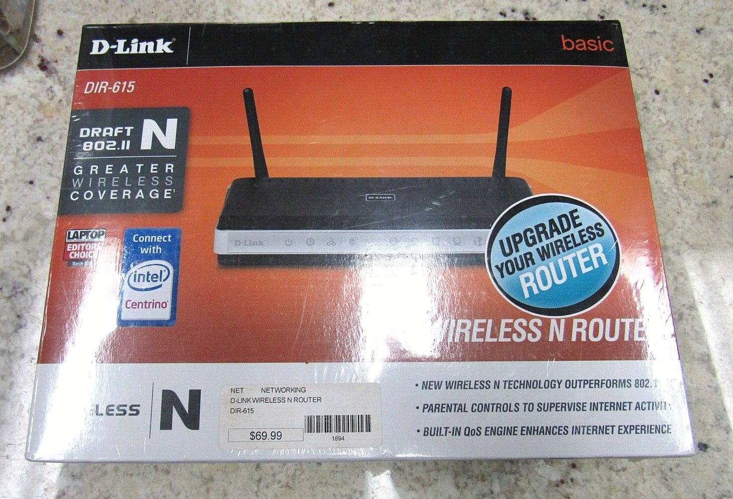 D-Link N300 108 mbps 4-Port 10/100 Wireless N Router (DIR-615) NEW UNOPENED
