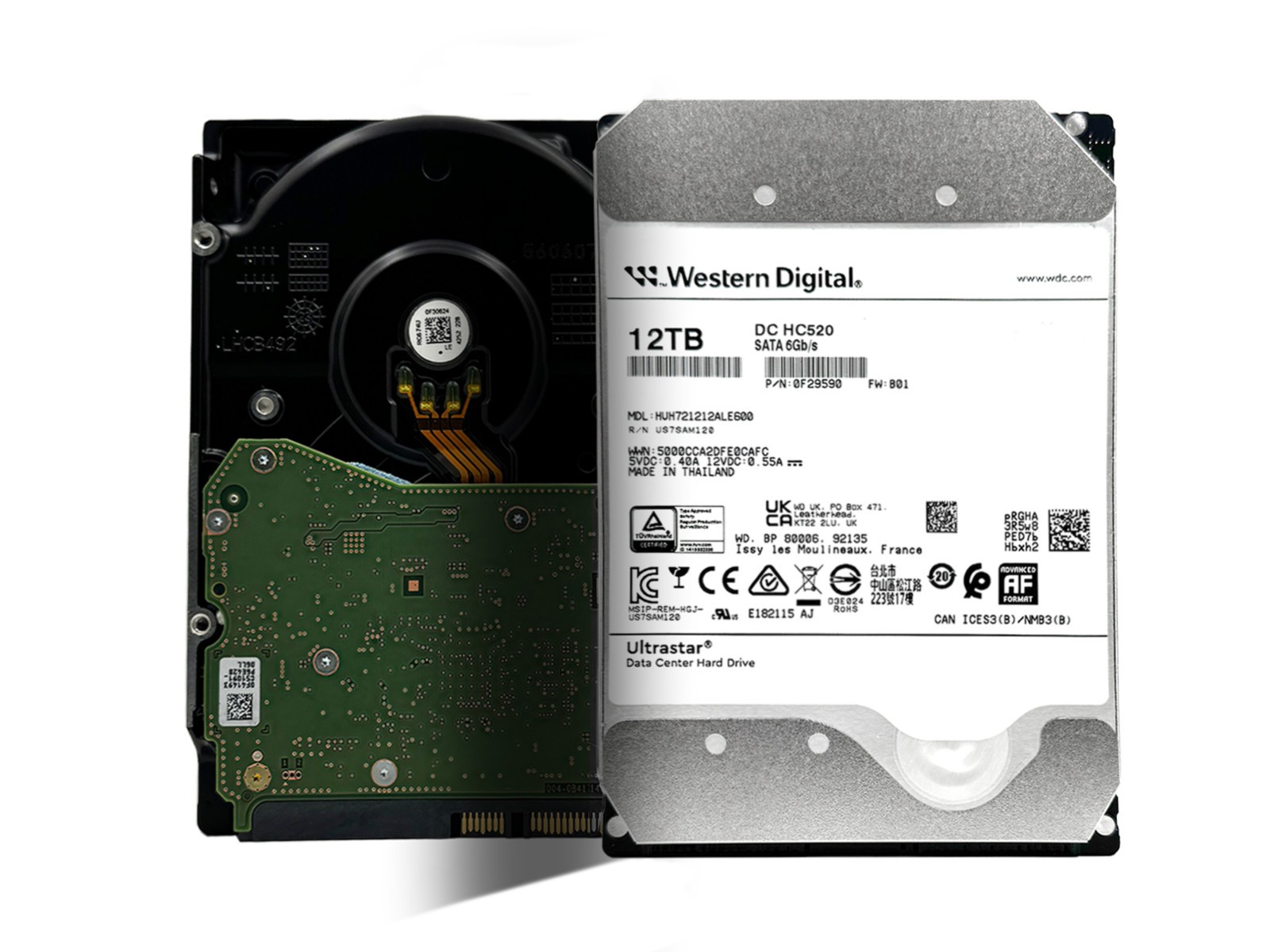 WD/HGST 12TB Ultrastar HE12 SATA 6Gb 128MB 3.5" Enterprise HDD - HUH721212ALE600