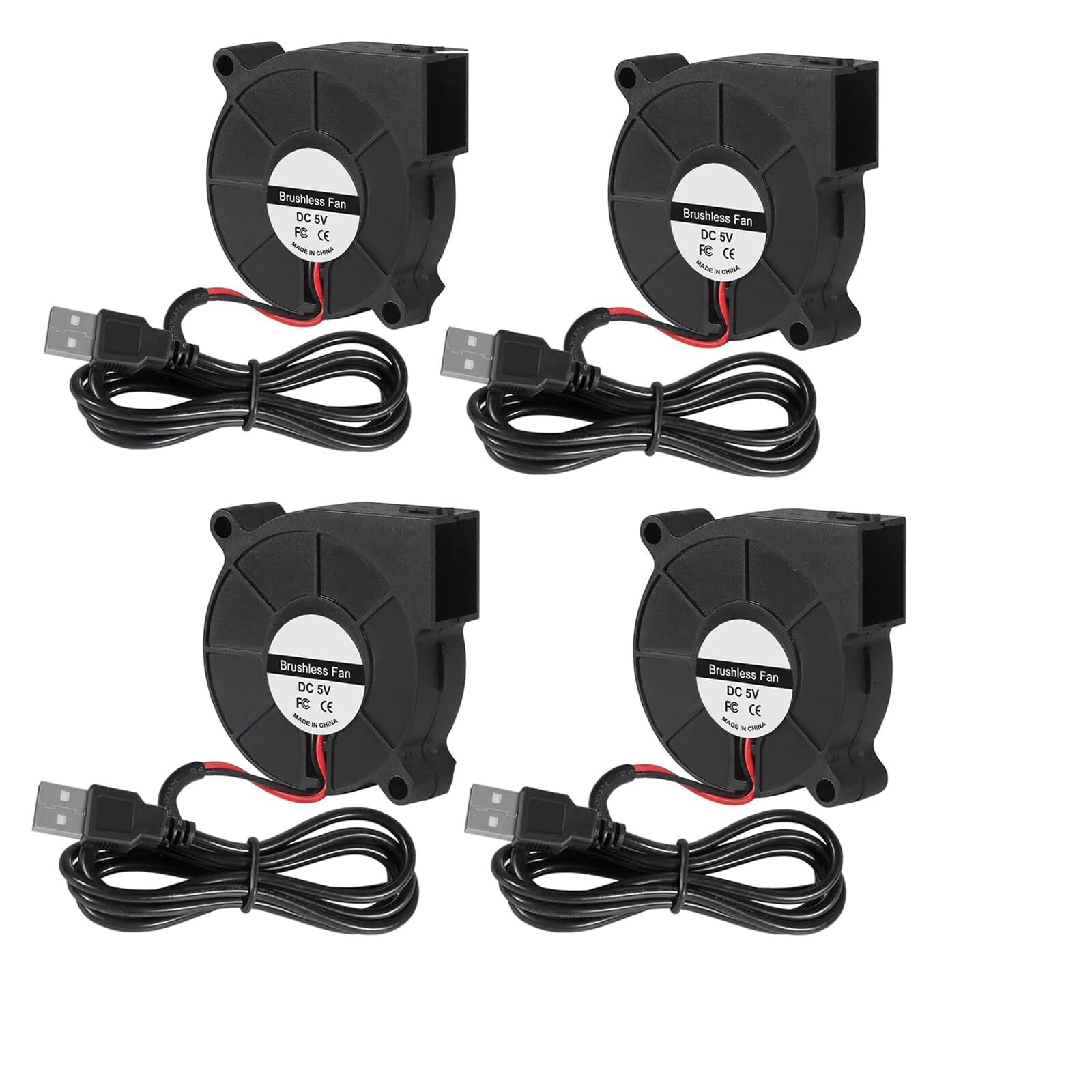 4pcs 5015 Usb 5v Blower Cooling Fan 50mm X 50mm X 15mm 5v Usb Blower Fan For Sma