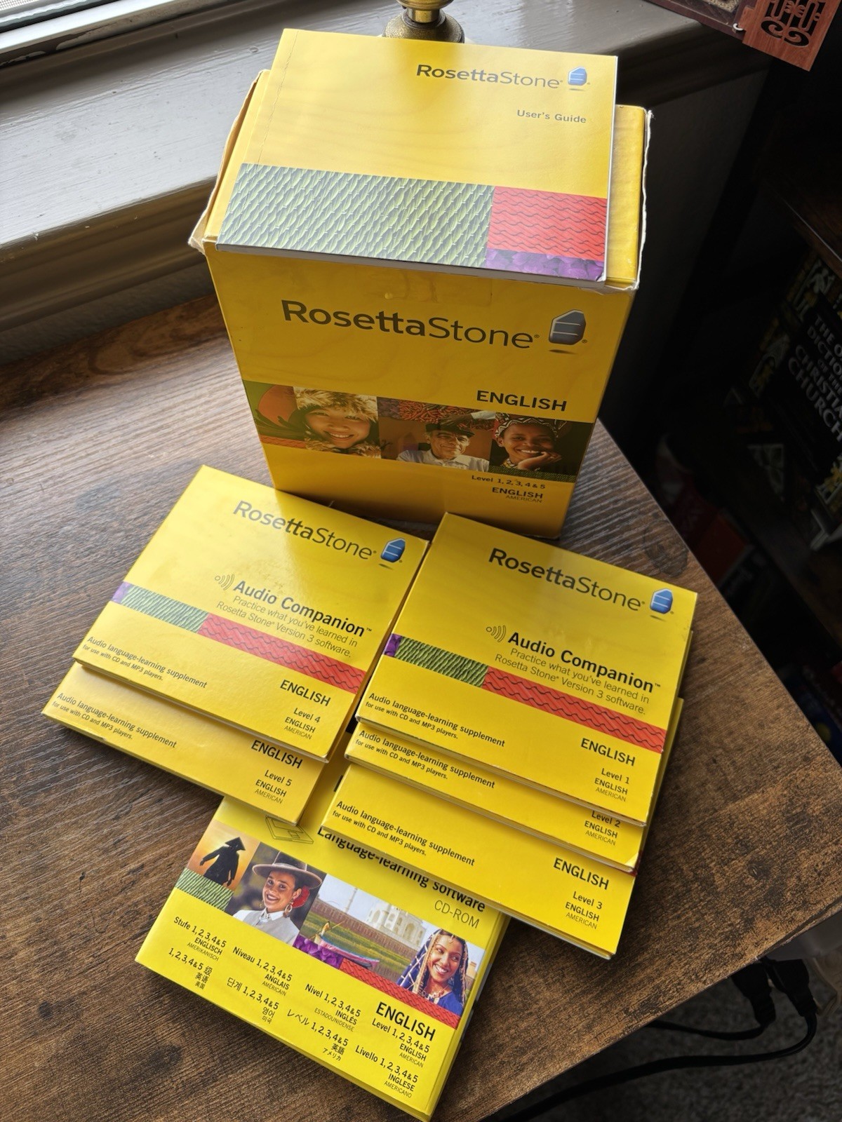 2009 Rosetta Stone English American Version 3 Levels 1, 2,3,4 & 5 Complete