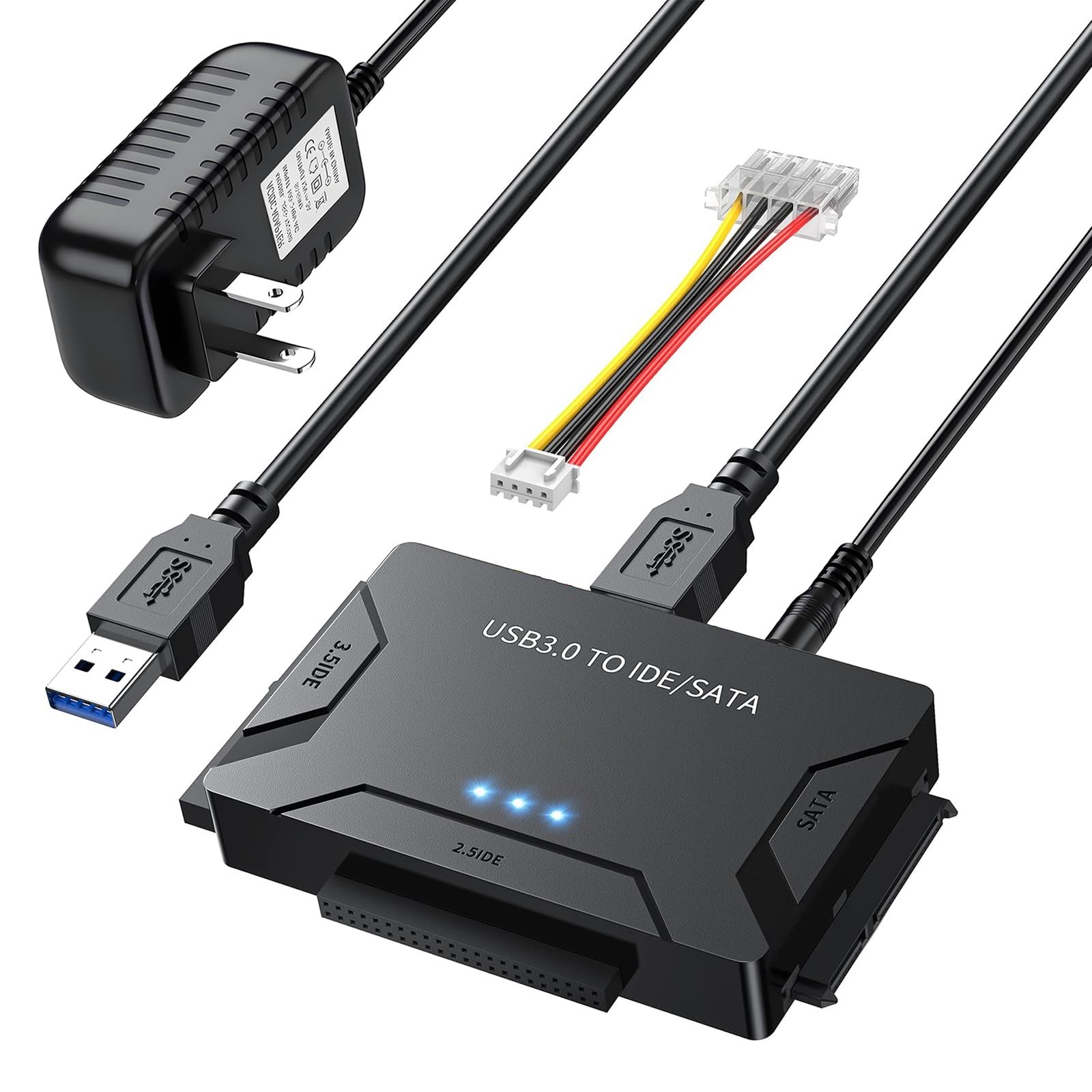 Hard Drive Reader USB 3.0 to SATA/IDE Adapter | Universal External Hard Drive...