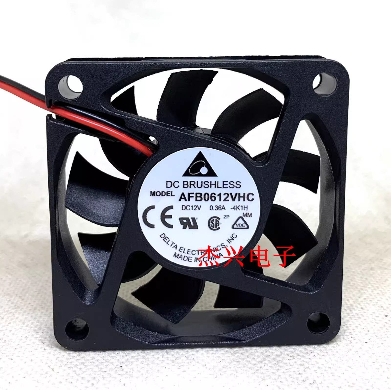 Delta AFB0612VHC-F00 6015 DC12V 0.36A 6CM 2-Wire Cooling Fan