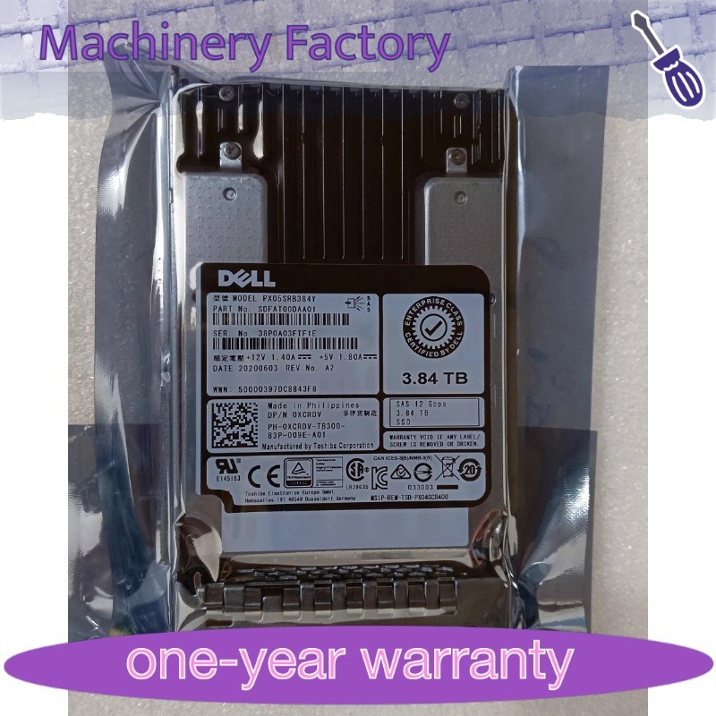New 0XCRDV XCRDV Dell PX05SRB384Y 3.84TB 12Gb/s RI SAS SSD 2.5" Drive