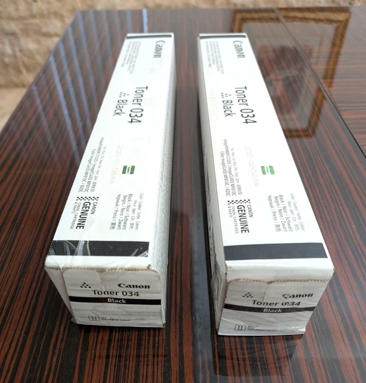 Lot of 2x Genuine Canon 034 Toner Cartridges Black NEW IN OPEN BOX