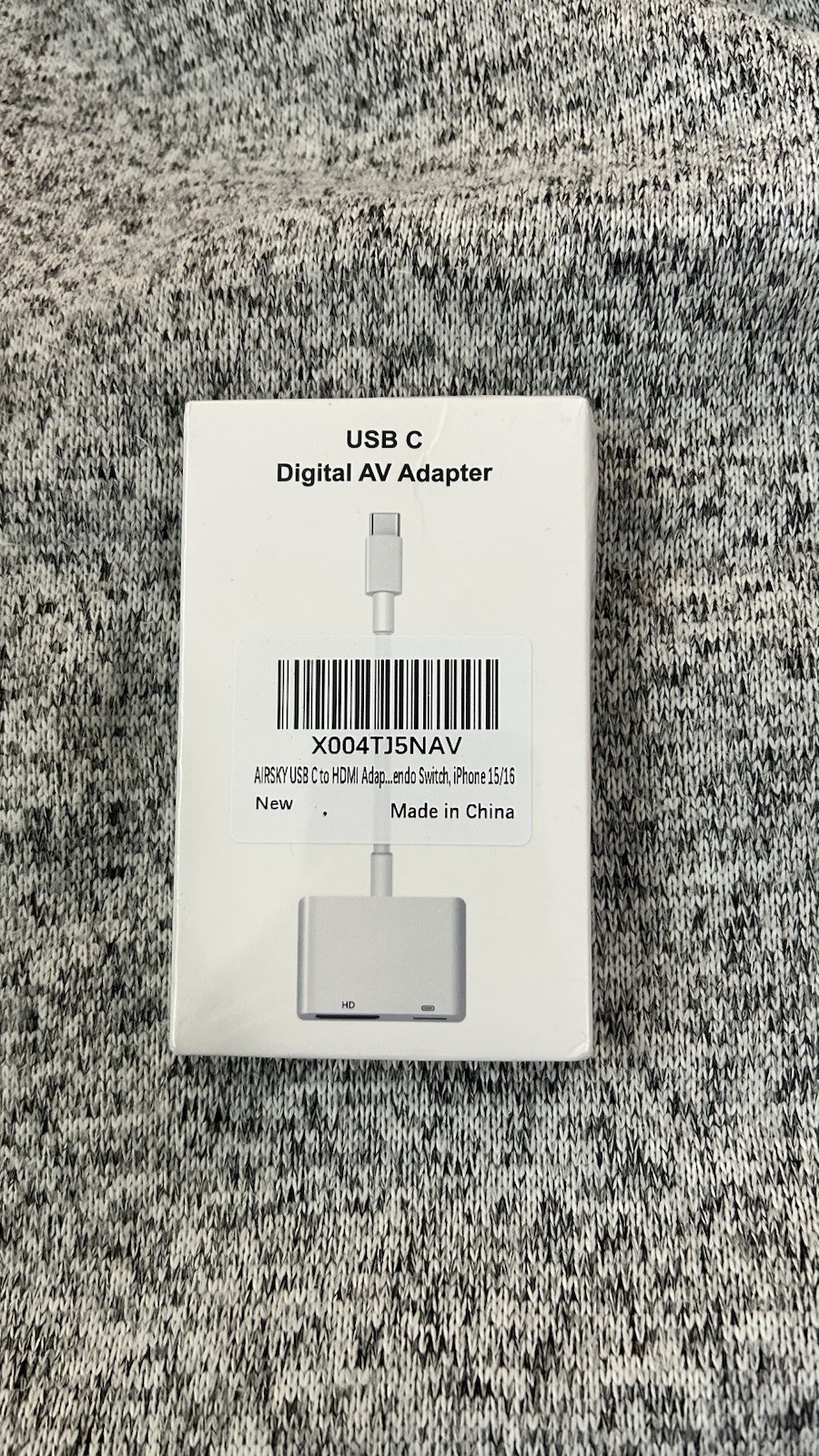 USB C to HDTV Adapter for TV, Type C to HDTV Adapter with 100W PD 4K@60Hz