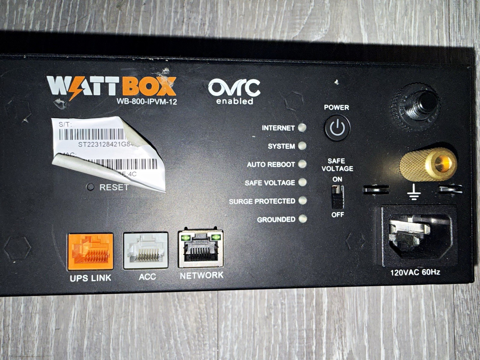 WattBox WB-800-IPVM-12 OvrC IP Surge Protector Power Conditioner 12 Outlets
