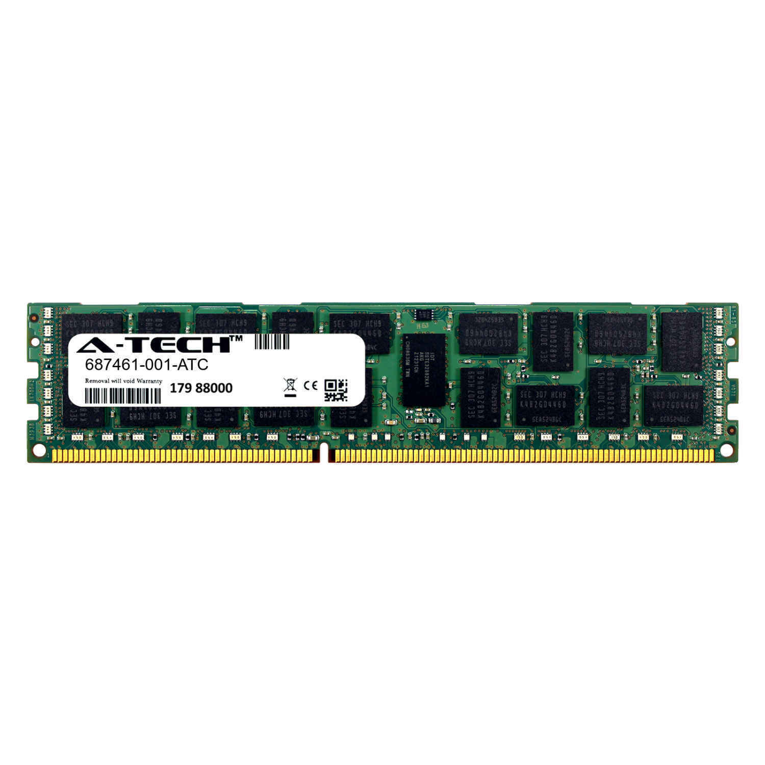 8GB DDR3 PC3-10600R 1333MHz RDIMM (HP 687461-001 Equivalent) Server Memory RAM